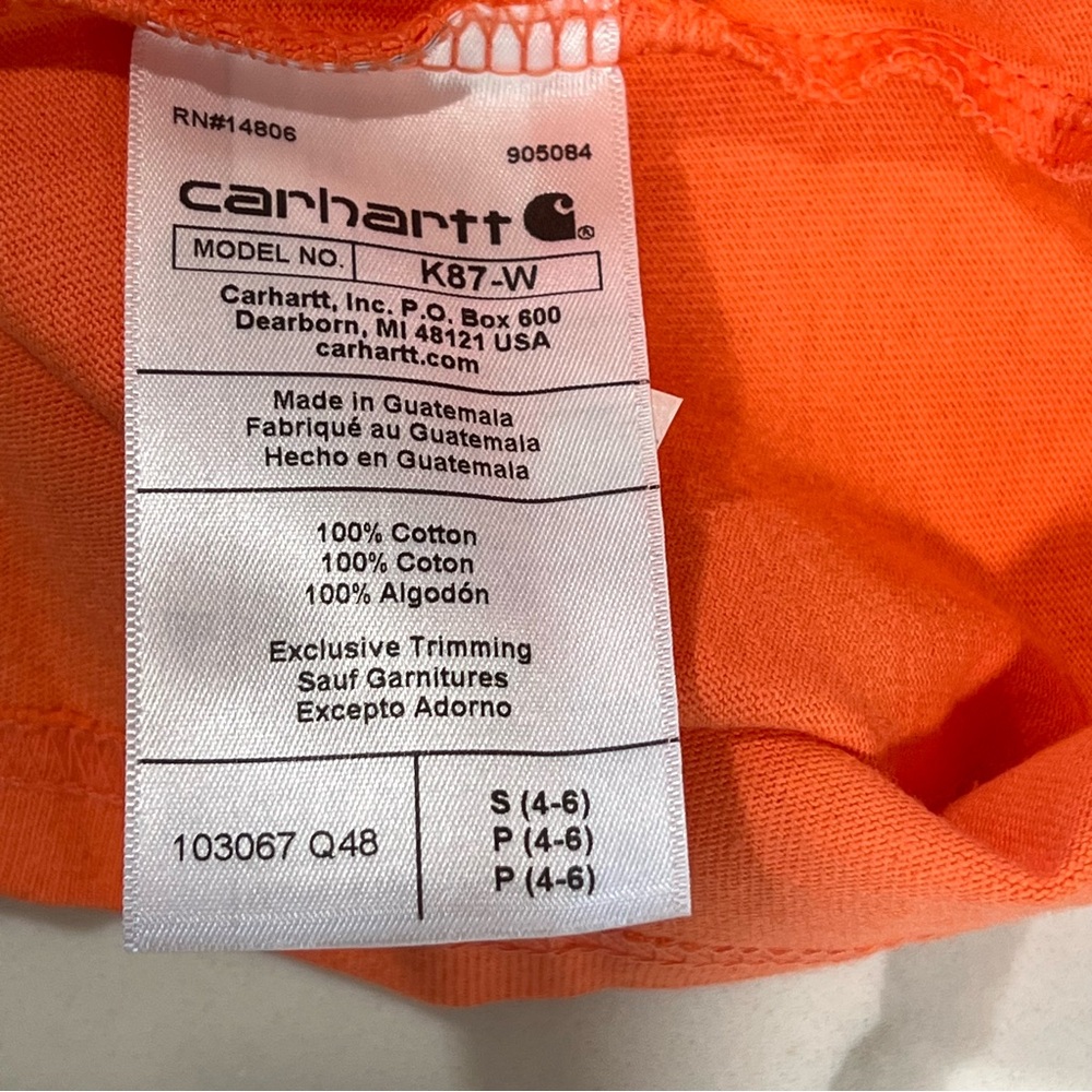 Carhartt NWT Women's small loose fit heavy weight short sleeve pocket shirt - Picture 9 of 11